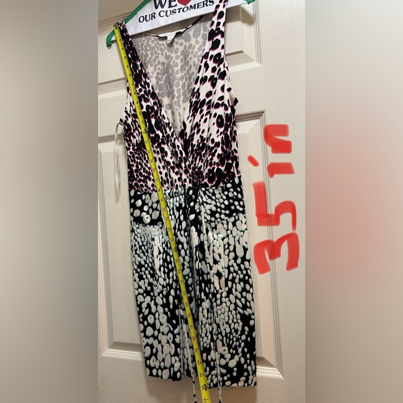Diane Von Furstenberg Faux Wrap Animal Print Dress Size 10 - Picture 9 of 9
